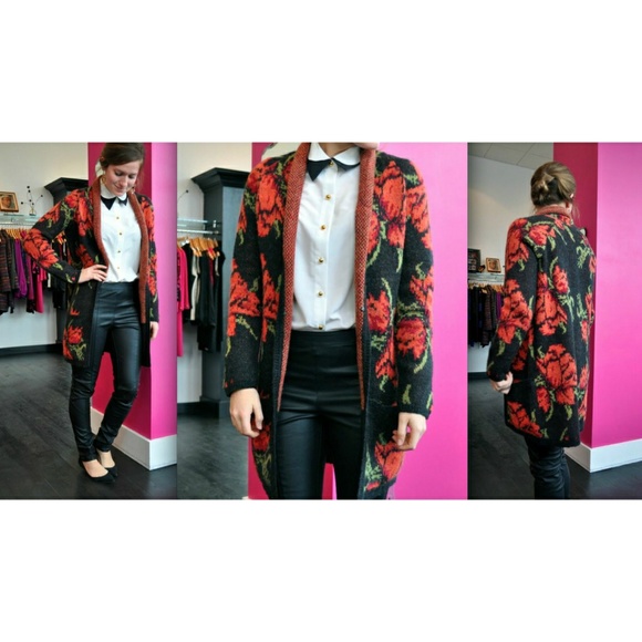 Free People Flower Power Oversized Long Cardigan - Picture 2 of 8